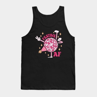 Festive Af New Year Discoball Tank Top